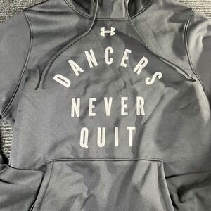 Under Armour Women's Dancers Never Quit Hoodie Gray Pullover Sweatshirt SM